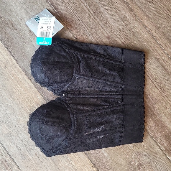 Carnival Black Lace Corset Strapless Bra, 32B - Picture 4 of 11